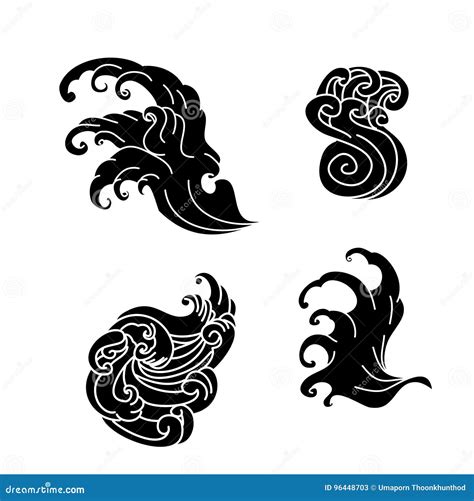 Japanese Wave Tattoo Vector