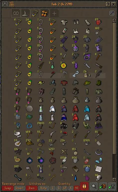 OSRS bank organization | Layout & Tabs