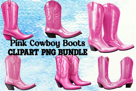 Pink Cowboy Boots Graphic by Vintage · Creative Fabrica