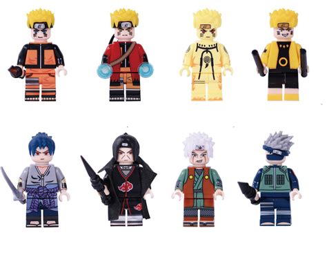 Uzumaki Naruto Uchiha Sasuke Jiraiya Hatake Kakashi Minifigures Lego ...