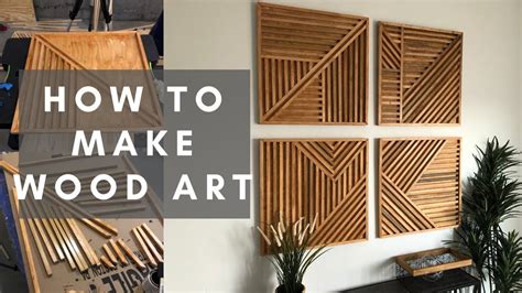 How To Make Geometric Wood Wall Art DIY - YouTube