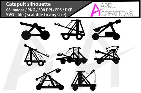 Catapult Silhouette Vector - Etsy