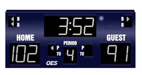 OES Basketball Scoreboard – 5200 - Olympian LED