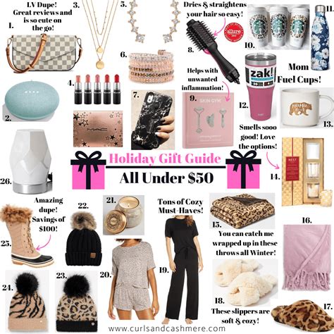 Gift Ideas for Women under $50 | Curls and Cashmere