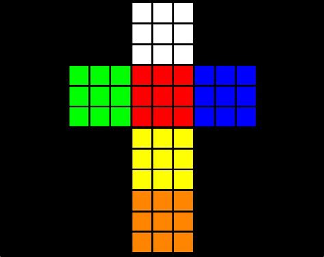 Simulation of rubik's cube unfolded to 2D plane : Cubers