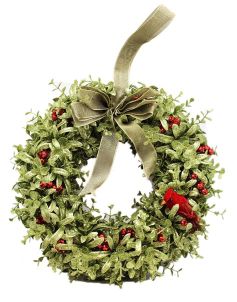 Kissing Krystals Cardinal Mistletoe Wreath: Classic Red - By Ganz - Walmart.com