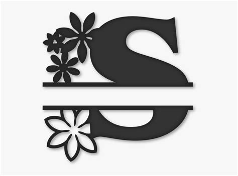 Flower Split Monogram S - Letter S Split Monogram Svg , Free Transparent Clipart - ClipartKey