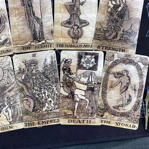 Tarot Deck Sketch Vintage Borderlessplastic Tarot Cards Gift - Etsy