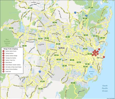 Map of Sydney, Australia - GIS Geography