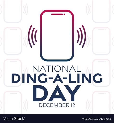 National ding-a-ling day december 12 Royalty Free Vector