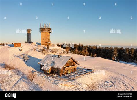 Germany, Thuringia, Suhl, Gehlberg, Schneekopf (second highest mountain of the Thuringian Forest ...