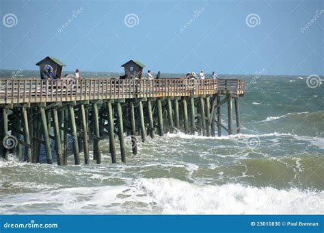 Flagler Beach Fishing Pier editorial image. Image of fishing - 23010830