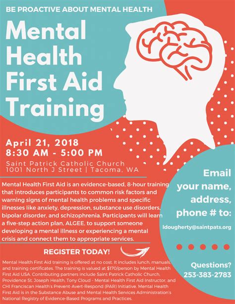 Register for Mental Health First Aid Training - Saint Patrick Catholic ...