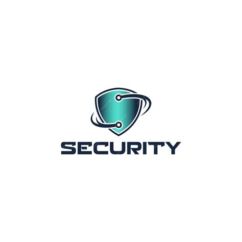 Premium Vector | Blue connection shield security logo