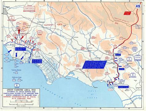 Attempts to cross Rapido and Garigliano Rivers, 17-20 January 1944. Anzio landing, 22 January ...