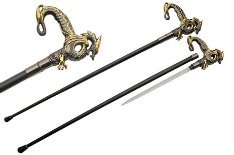 36" DRAGON CANE SWORD - Grey Eagle Trader