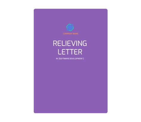 Relieving Letter Template | Fresh Proposals - Fresh Proposals