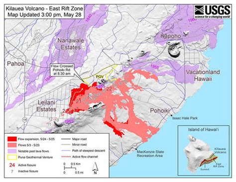 Hawaii volcano eruption map: Latest lava flow map as officials order ...