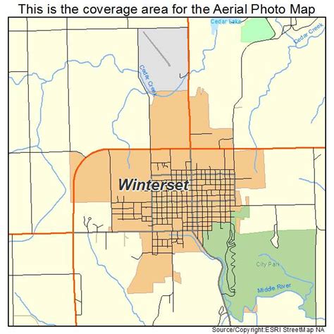 Aerial Photography Map of Winterset, IA Iowa