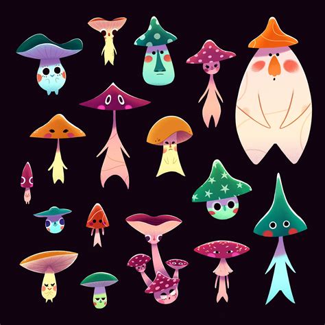 Muhd Noh "Shroom Friends" on Behance #art #illustrationart #fungi # ...