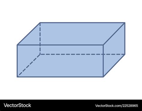 Isolated rectangular prism Royalty Free Vector Image