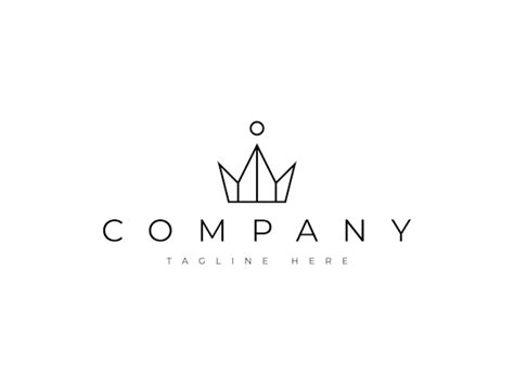 Premium Vector | Luxury crown king queen logo design