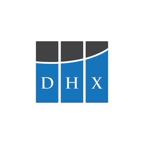 DHX letter logo design on WHITE background. DHX creative initials ...