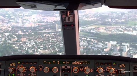 Zürich Kloten LSZH Runway 34 Landing A333 Cockpit - YouTube