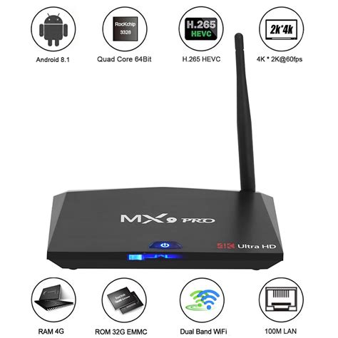 Aliexpress.com : Buy MX9 Pro Android 8.1 TV Box RK3328 Quad Core 64Bit ...