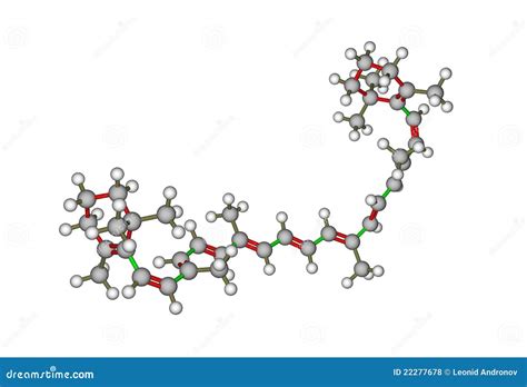 Molecular Structure of Beta-carotene Stock Illustration - Illustration ...