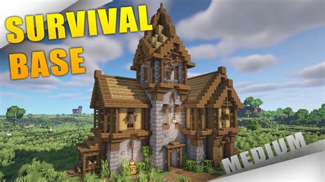 Minecraft: How to build a Medieval Survival Base for 2 Players Tutorial - YouTube