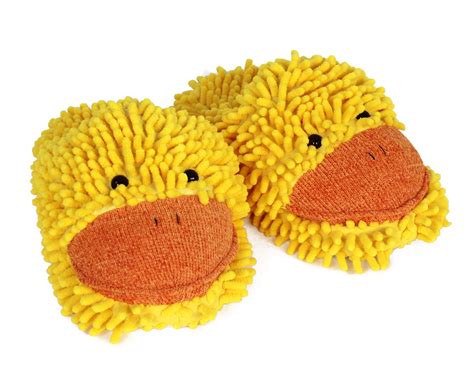 Fuzzy Duck Slippers | Fuzzy Yellow Duck Slippers