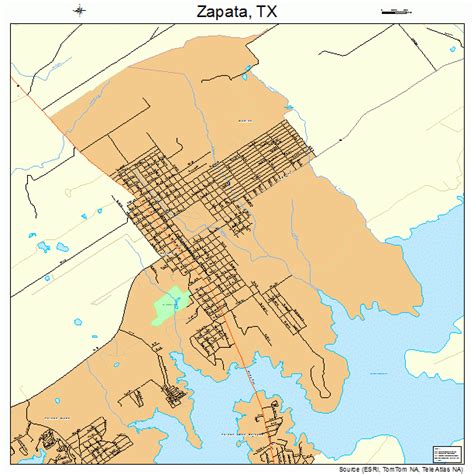 Zapata Texas Street Map 4880716