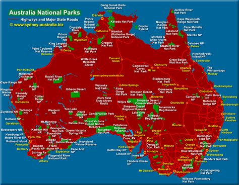 National Parks in Australia - Click to See the National Highways Map | Favorite Places & Spaces ...