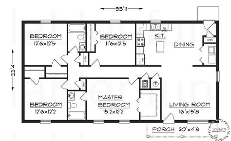 4 bedroom chalet bungalow floor plans | One floor house plans, Bungalow ...