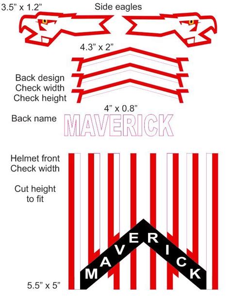 Top Gun Maverick Helmet Decal Sticker Set Halloween Costume ...