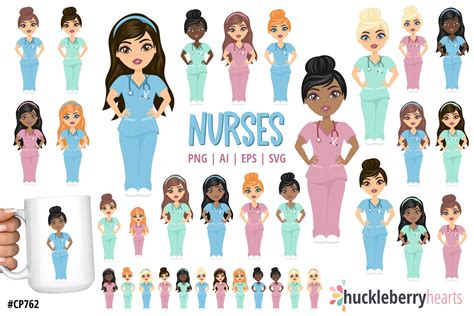 Nurse Clipart Nurse Medical Clipart Nurse Svg Medical - Etsy