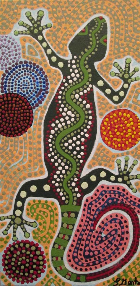 Aboriginal Gecko by SyrenSong on DeviantArt | Aboriginal schilderij, Aboriginal kunst ...