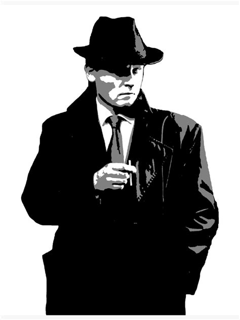 "Noir Detective Stencil Art" Poster by -Stony- | Redbubble