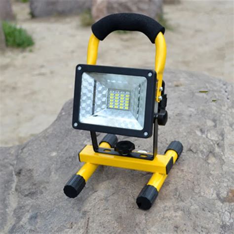 LED Flood Light 24 leds Rechargeable Portable Spotlight Camping Outdoor Light Waterproof ...