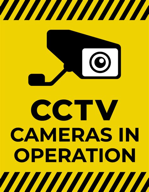 Printable CCTV Cameras In Operation Sign