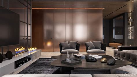 Luxury Apartment Interior Design Using Copper: 2 Gorgeous Examples