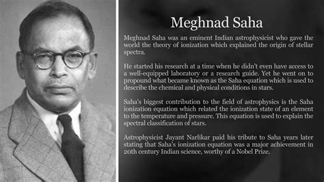 Meghnad Saha | The legend of heroes, Physicists, Astrophysics