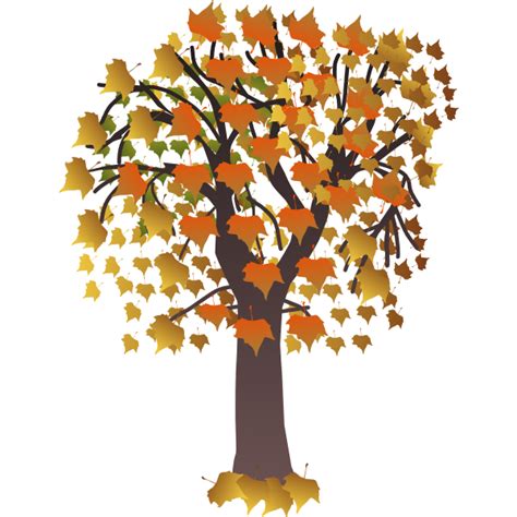 Autumn tree branch vector clip art | Free SVG