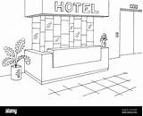 Hotel Reception Floor Plan Sketch Coloring Page sketch template