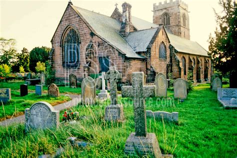 Photo of Church Graveyard by Photo Stock Source - cemetery, , Tatenhall, England, church,europe ...