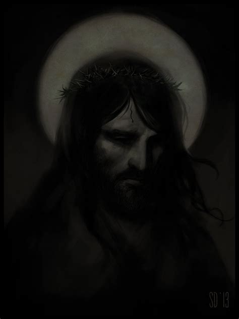 Jesus Christ by zaidoigres.deviantart.com #dark #digital #painting #illustration #halo Jesus ...