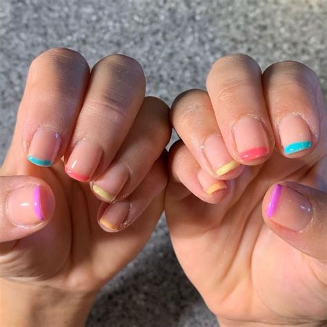 55 Trendy Colored French Tip Nails You Will Like in 2020 | Nails, French tip nails, Nail tips