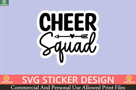 Cheer Squad Free Sticker Design Graphic by Regular Creative · Creative Fabrica