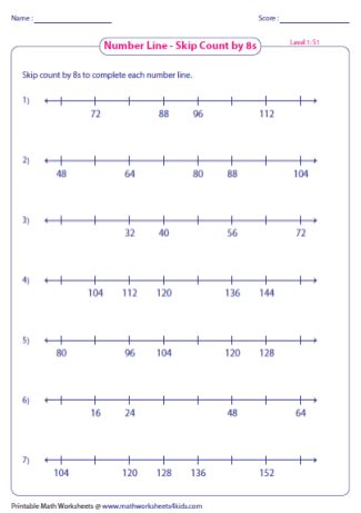 Skip Counting By 8s Worksheets - CountingWorksheets.com